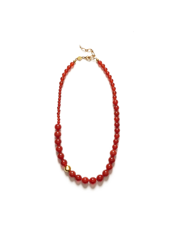 Anni Lu - Float Halskæde Rød Jade