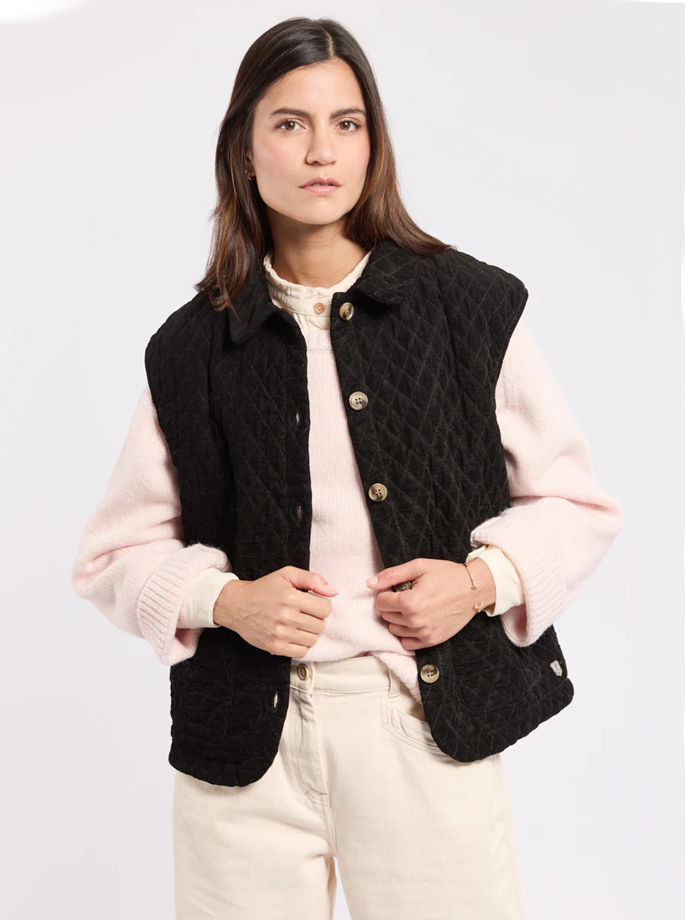 Armor Lux - Sleeveless Heritage Jakke Sort