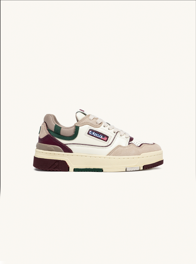 Autry - CLC Low Sneaker Ivory White & Burgundy