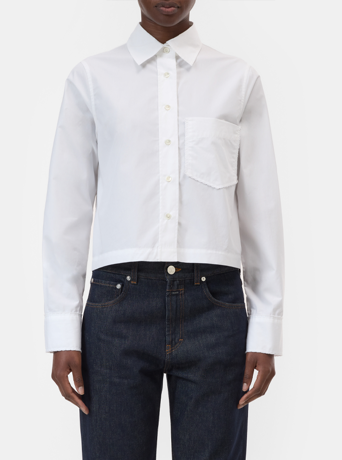 Closed - Lace Detail Skjorte Hvid