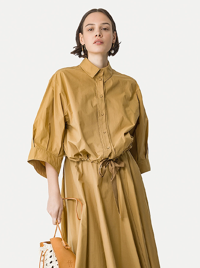 Forte Forte - My Shirt Popline Half Sleeve Ambra