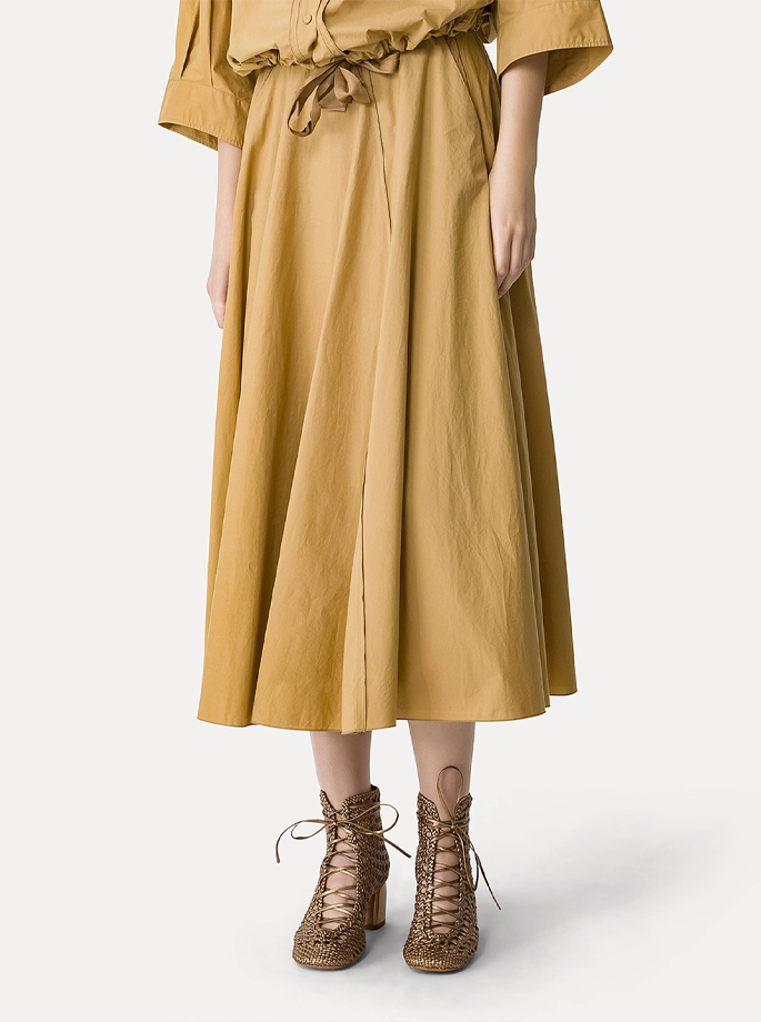 Forte Forte - My Skirt Popline Paneled Ambra