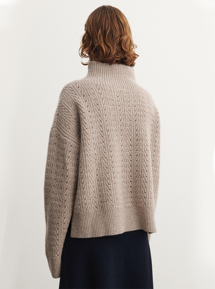 Fub - Lambswool Strik Oat Melange