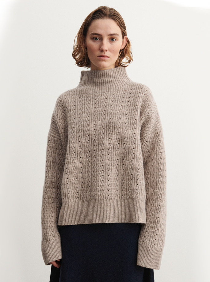 Fub - Lambswool Strik Oat Melange