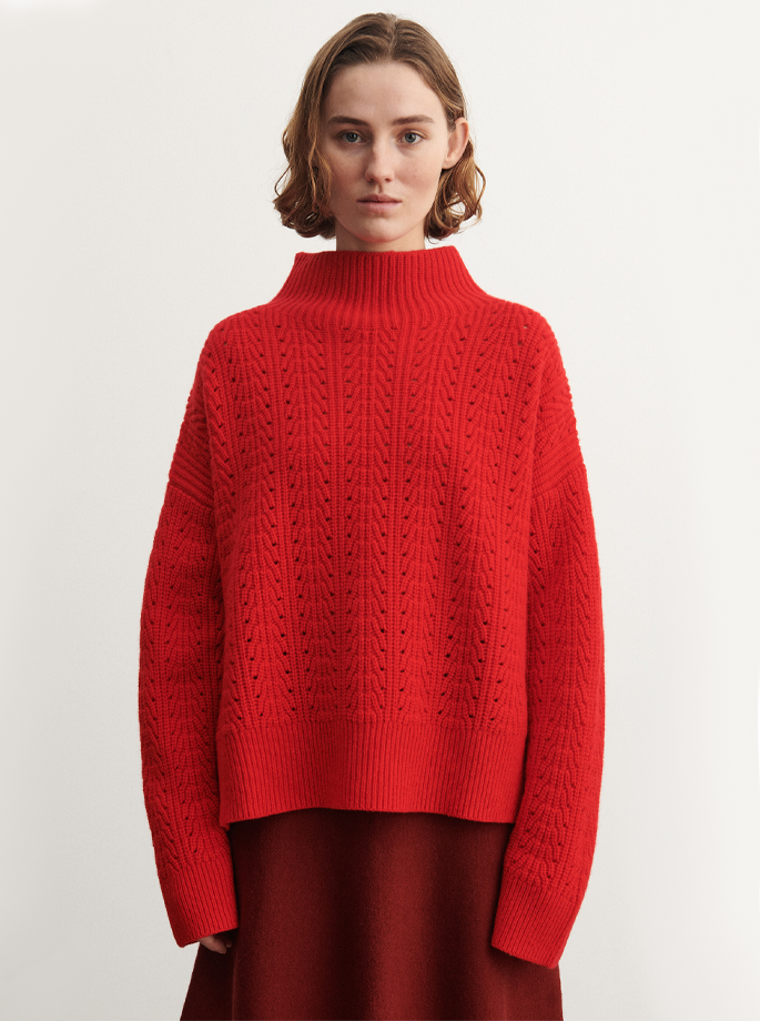 Fub - Lambswool Strik Signal Red
