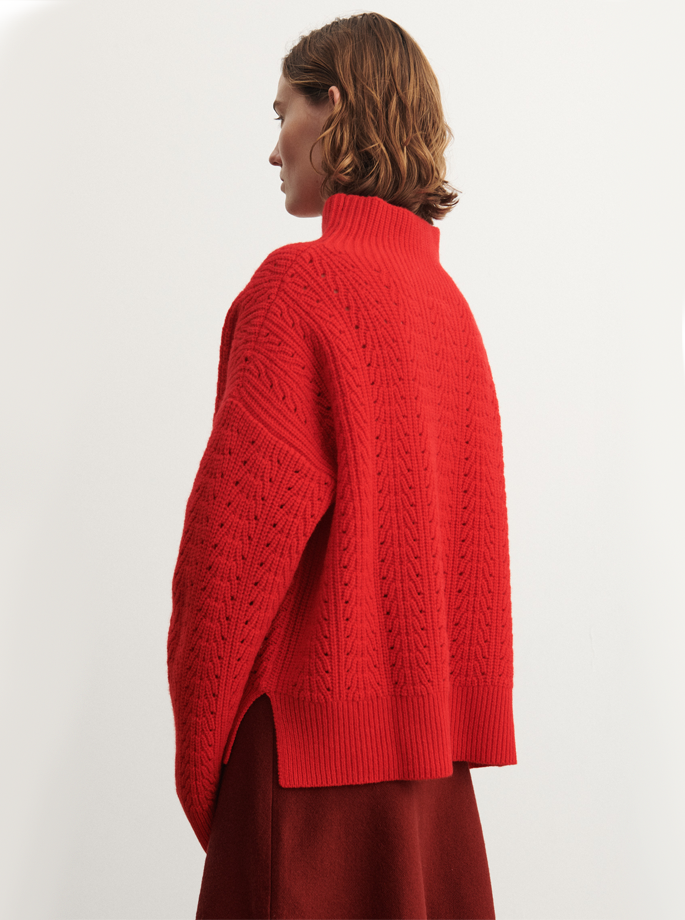 Fub - Lambswool Strik Signal Red