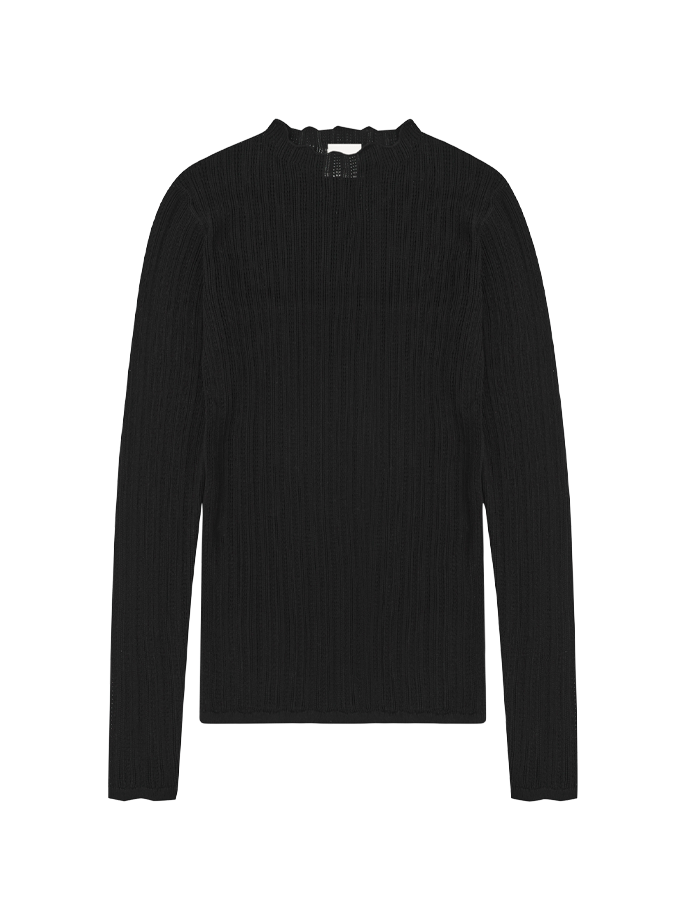 Fub - High Twist Top langærmet Sort