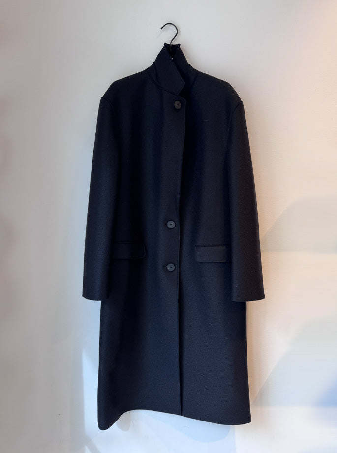 Harris Wharf - Dropped Shoulder Chester Frakke Pressed Wool Sort