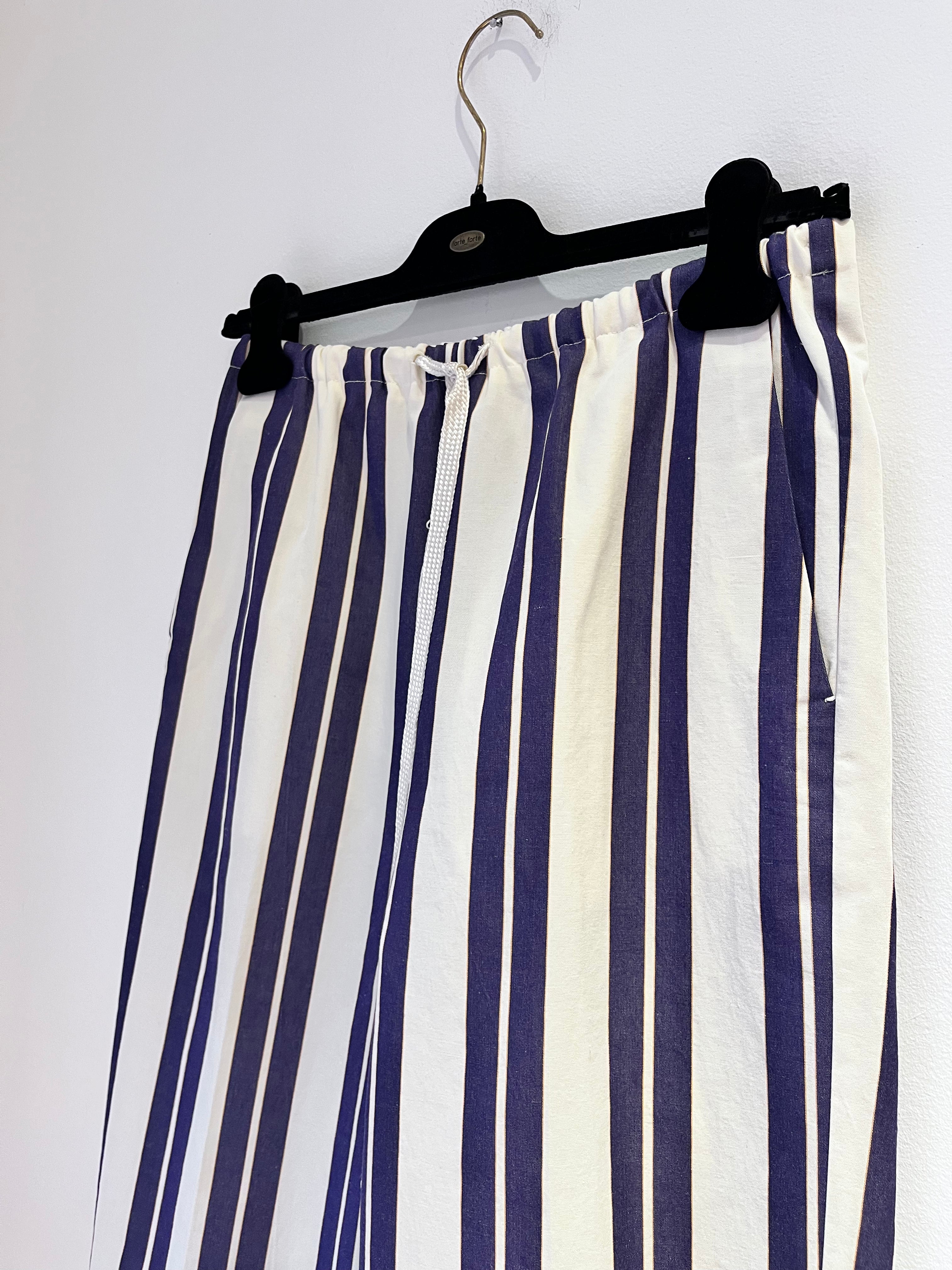 Forte Forte - My Pants 14820 Striped Blu