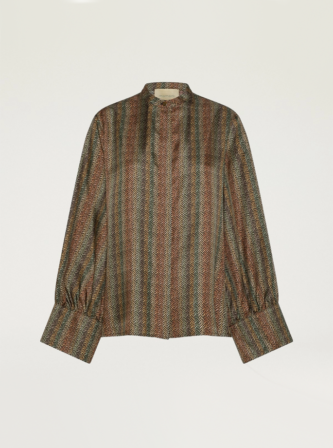 Momoni - Lucy Skjorte Marrone Multicolor