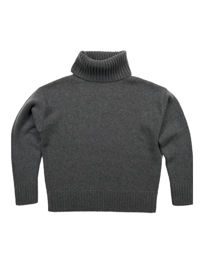 Rhea - 94 Heavy Turtleneck Strik Grå