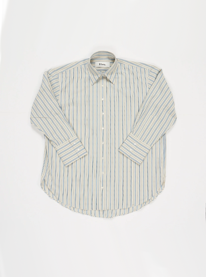 Rhea - 185 Skjorte Off White Stribet