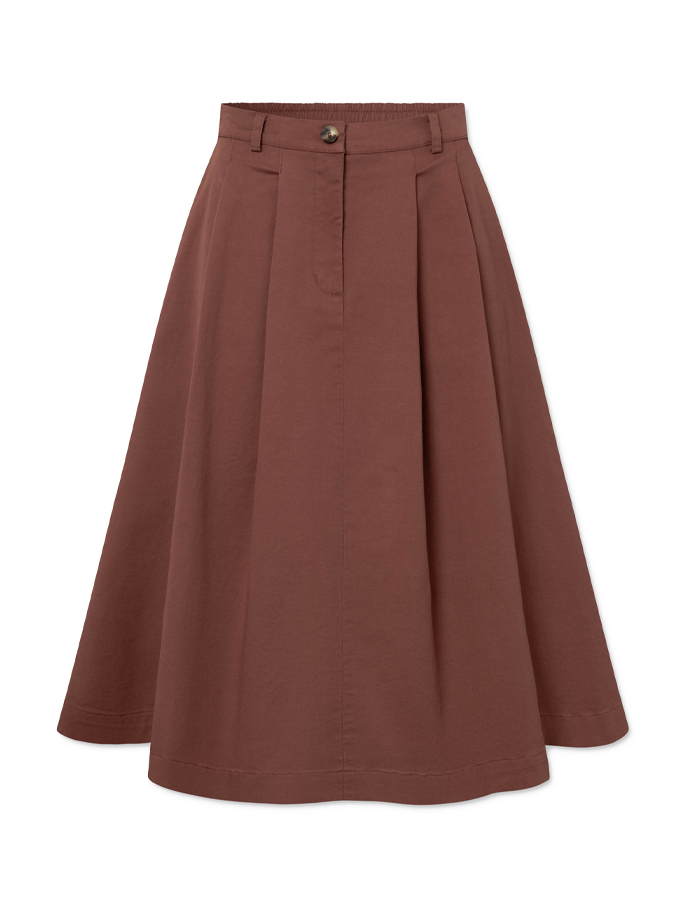 Rue De Tokyo - Pen Organic Twill Nederdel Berry Rose