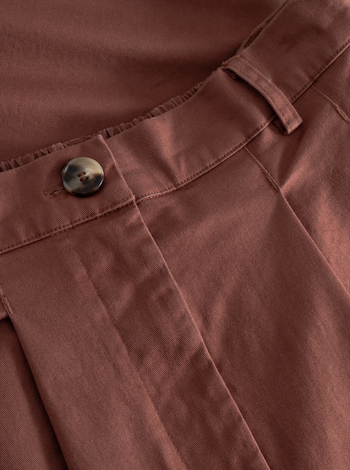 Rue De Tokyo - Pen Organic Twill Nederdel Berry Rose