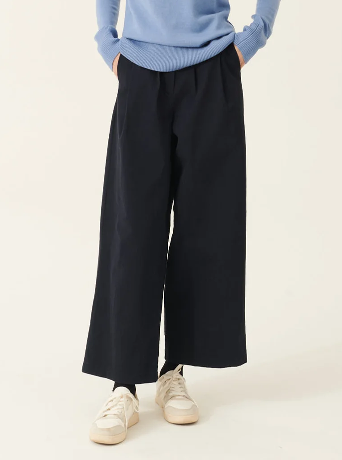 Rue De Tokyo - Prudie Dyed Twill Bukser Dark Navy