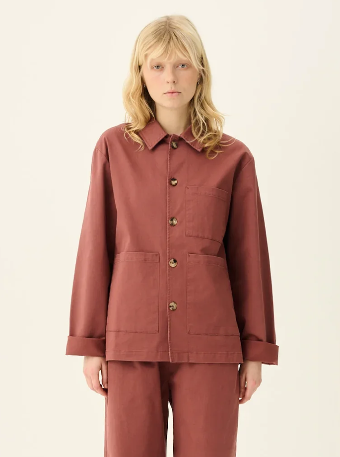 Rue De Tokyo - Cameron Organic Twill Jakke Berry Rose