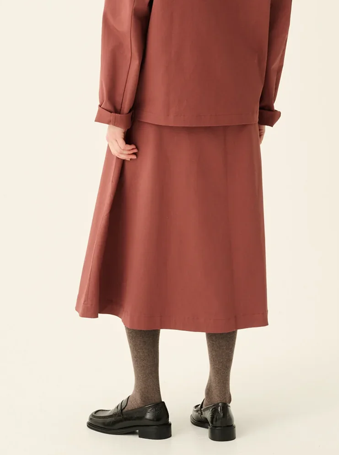 Rue De Tokyo - Pen Organic Twill Nederdel Berry Rose
