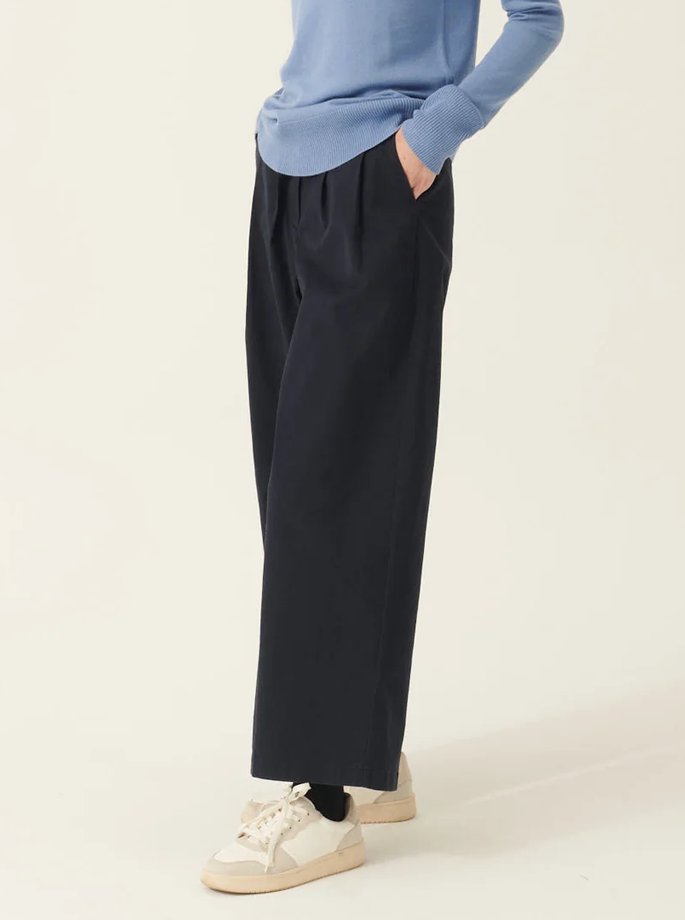 Rue De Tokyo - Prudie Dyed Twill Bukser Dark Navy