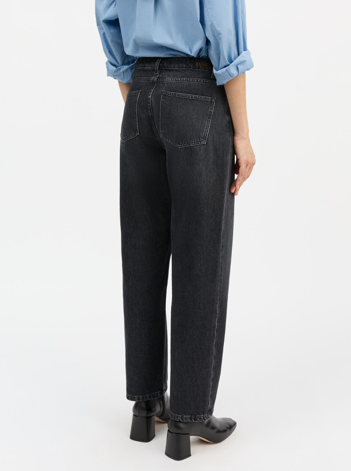 Skall - Allison Cropped Jeans Vintage Washed Black