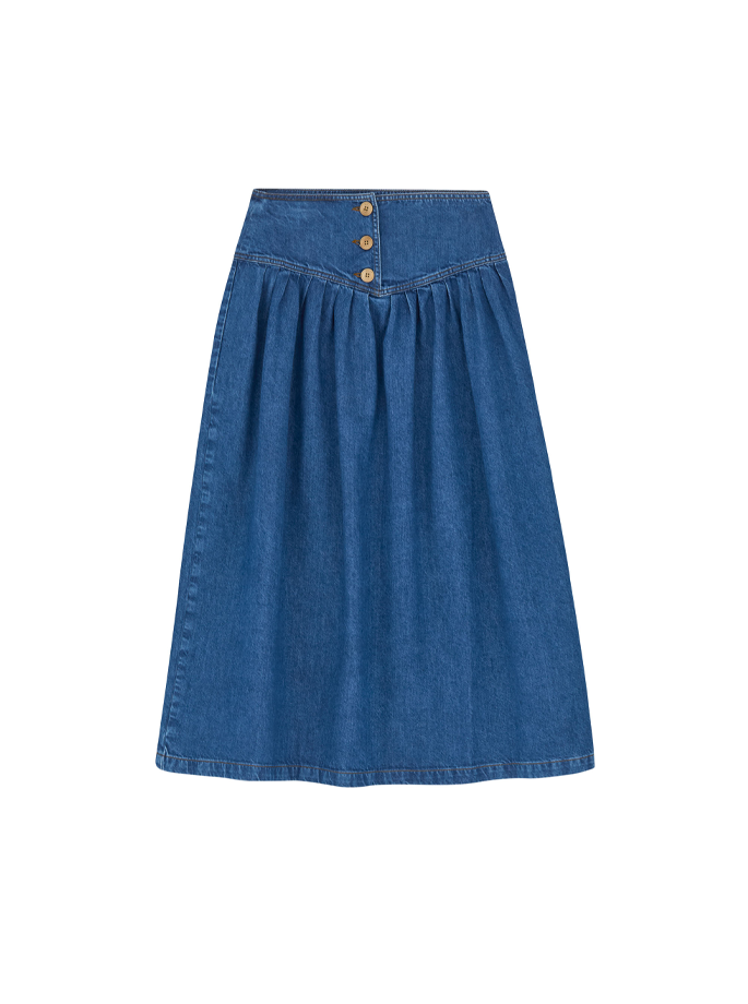 Skall - Dolly Nederdel Vintage Washed Blue