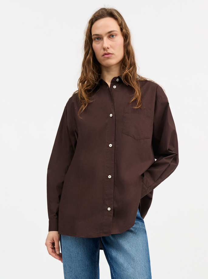 Skall - Edgar Skjorte Dark Brown