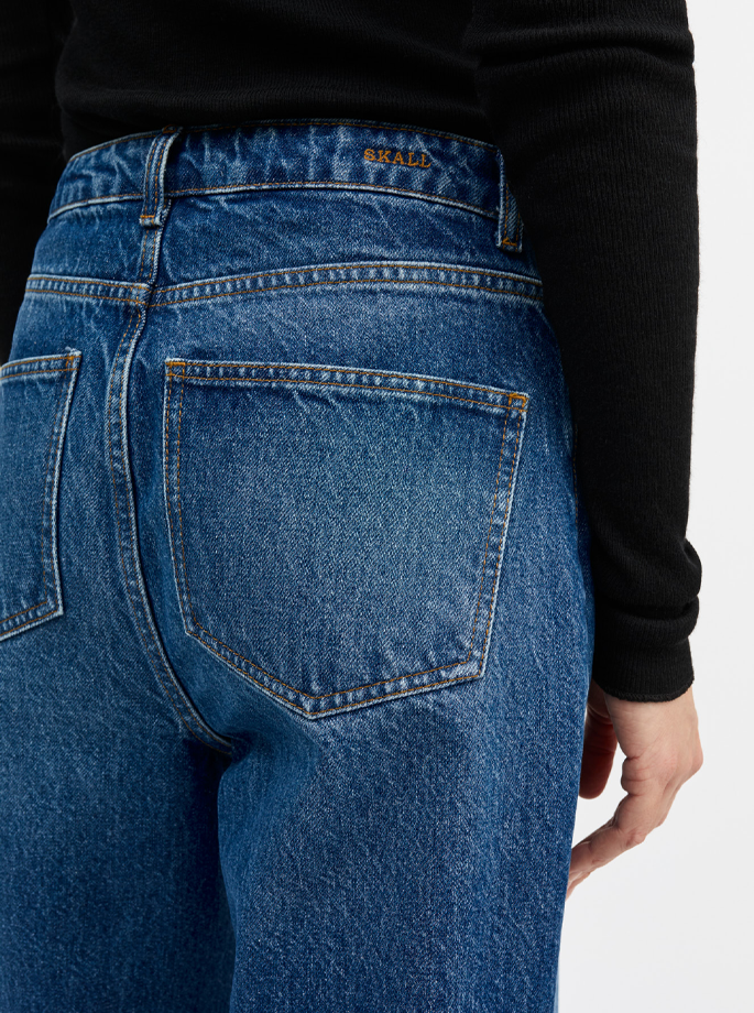 Skall - Maddy Straight Jeans Washed Mid Blue