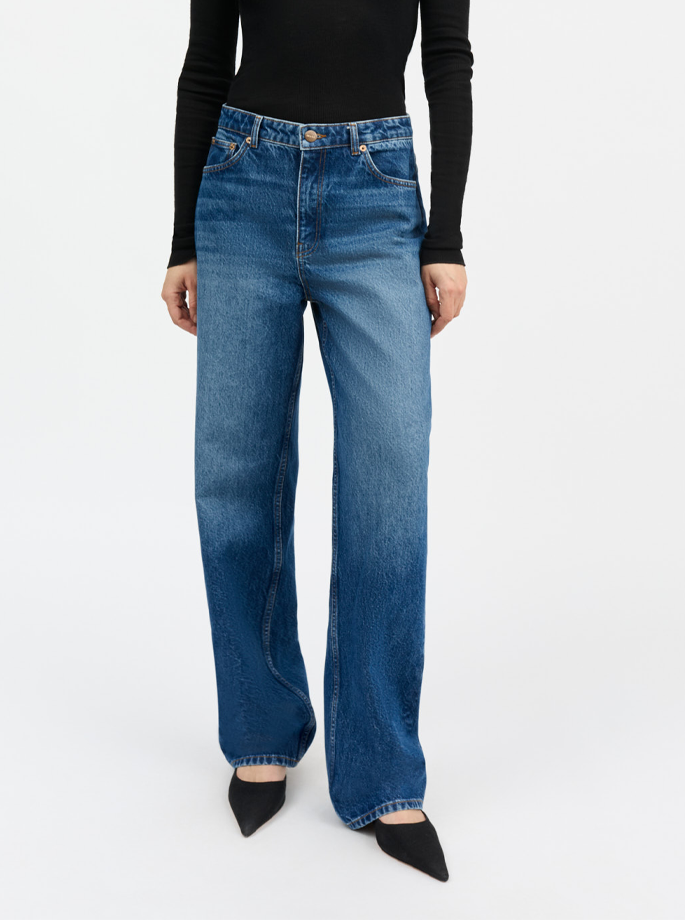 Skall - Maddy Straight Jeans Washed Mid Blue