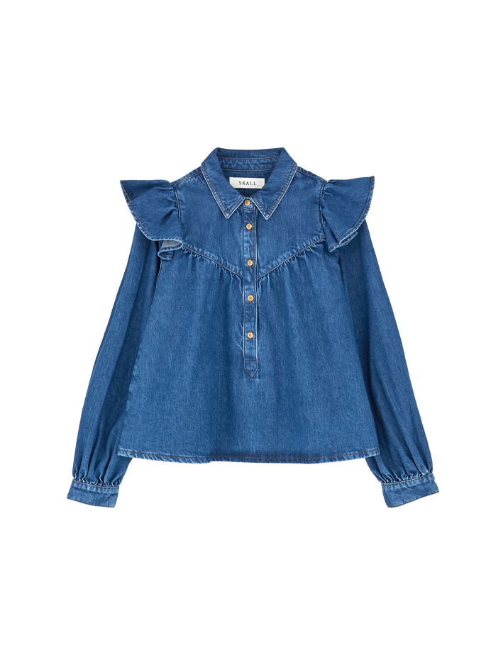 Skall - Mille Bluse Vintage Washed Blue