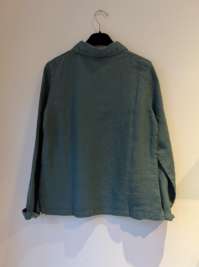 Armor Lux - Hør jakke i Pine Green