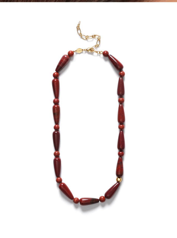 Anni Lu - Hot drops necklace red jasper