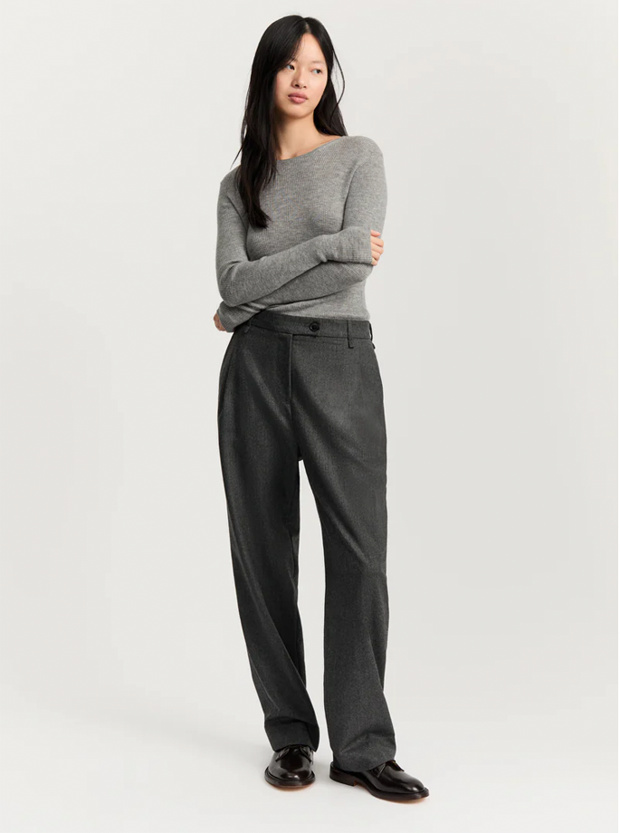 Aiayu - Balder Bukser Fine Wool Dark Grey