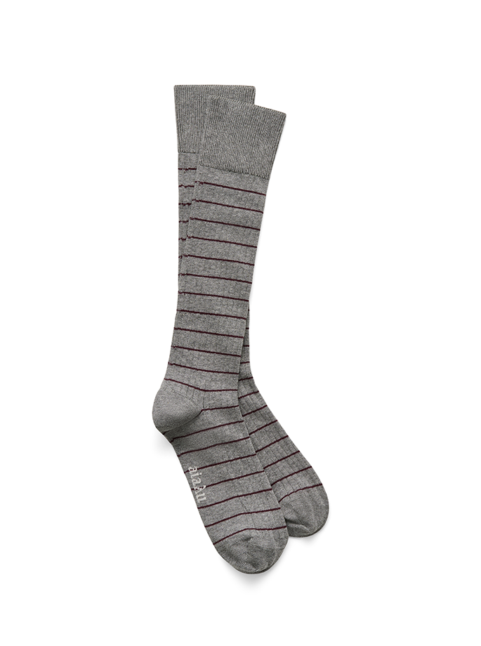 Aiayu - Cotton Long Socks Bordeaux