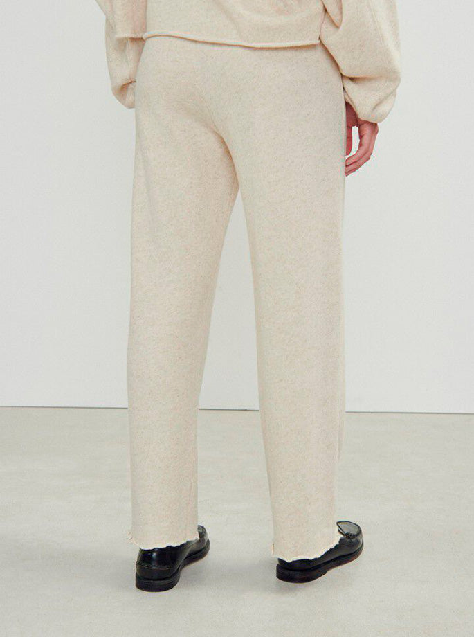 American Vintage - Itonay Sweatpants Ecru Melange - Organic Fashion - ES Webshop