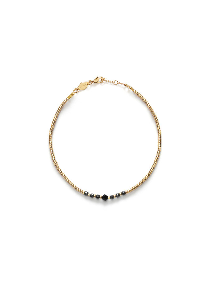 Anni Lu - Bead and gem bracelet Black