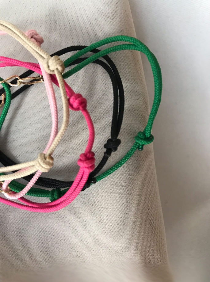 Nordenstam - Armbånd med 3 Guld Ringe Pink