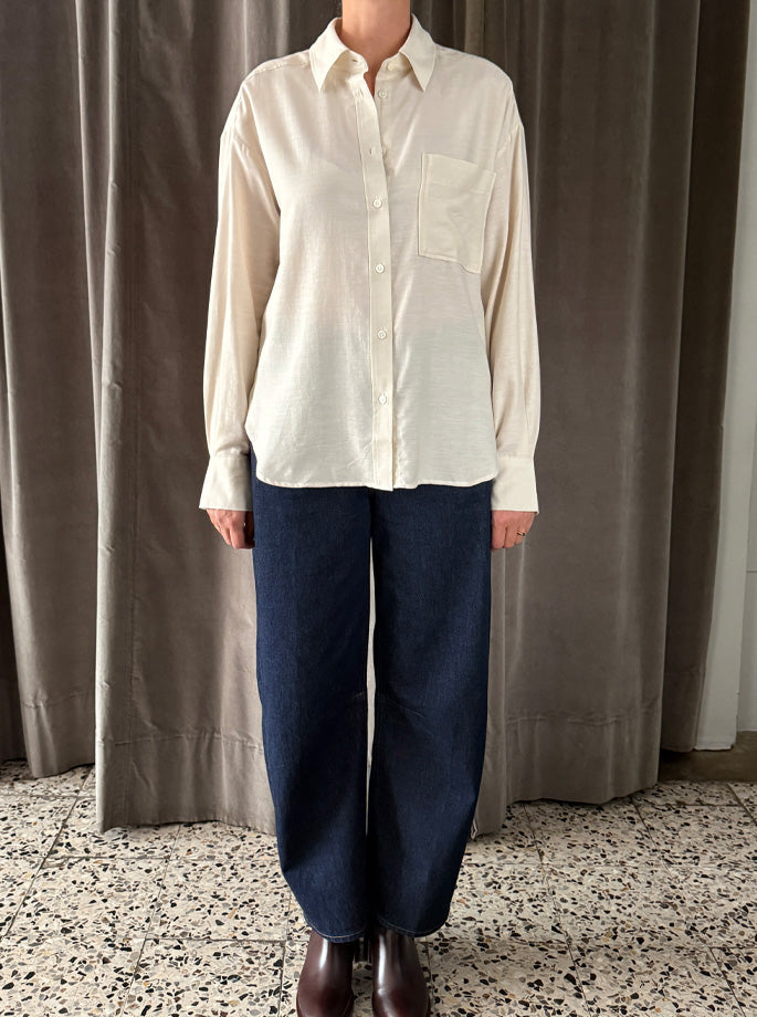 Closed - Oversized skjorte Almond cream