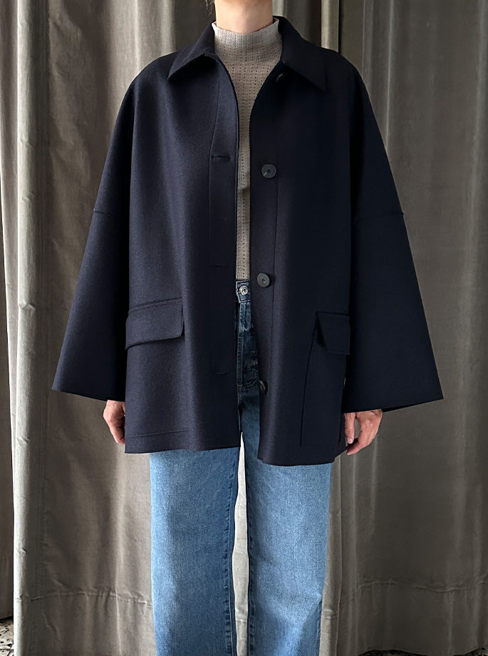 Harris Wharf - Country Cape Jakke Navy Blue