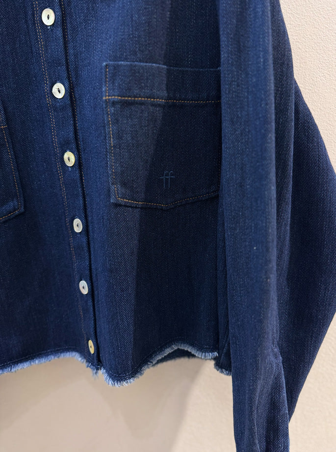 Forte Forte - My Shirt Denim Calvary Cropped Indigo