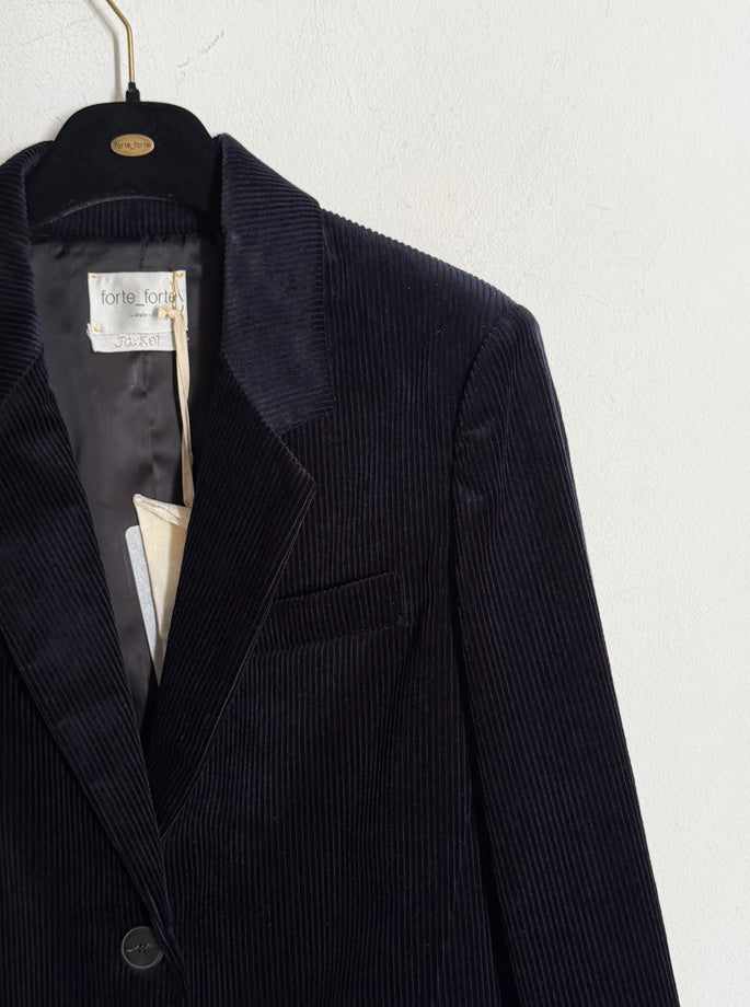 Forte Forte - Navy fløjlsblazer