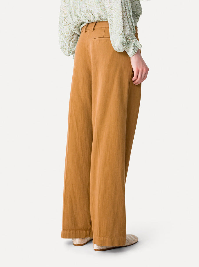 Forte Forte - My Pants Fluid Cotton Bull Sartorial MidWaist Noisette