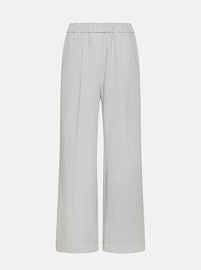Forte Forte - My Pants Fluid Cotton Bull Regular Waist Gris