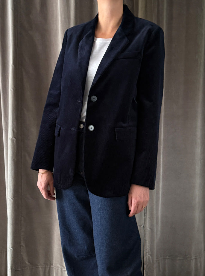 Forte Forte - Navy fløjlsblazer