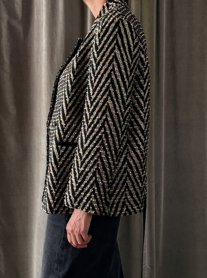 Forte Forte - My Jacket Chevron Jacquard Nero