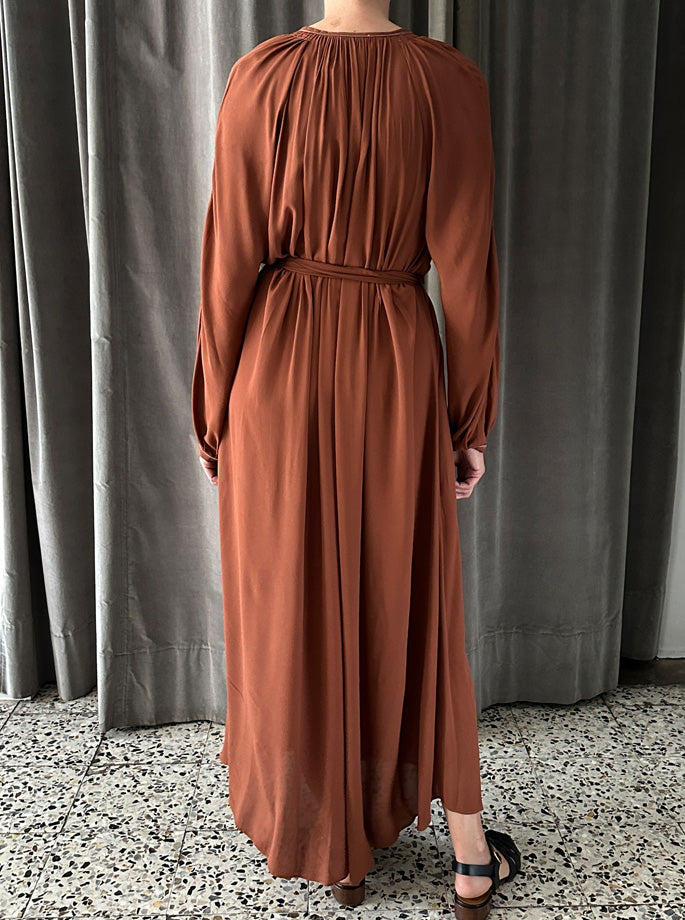 Forte Forte - Crepe de Chine Sash Dress Cameo