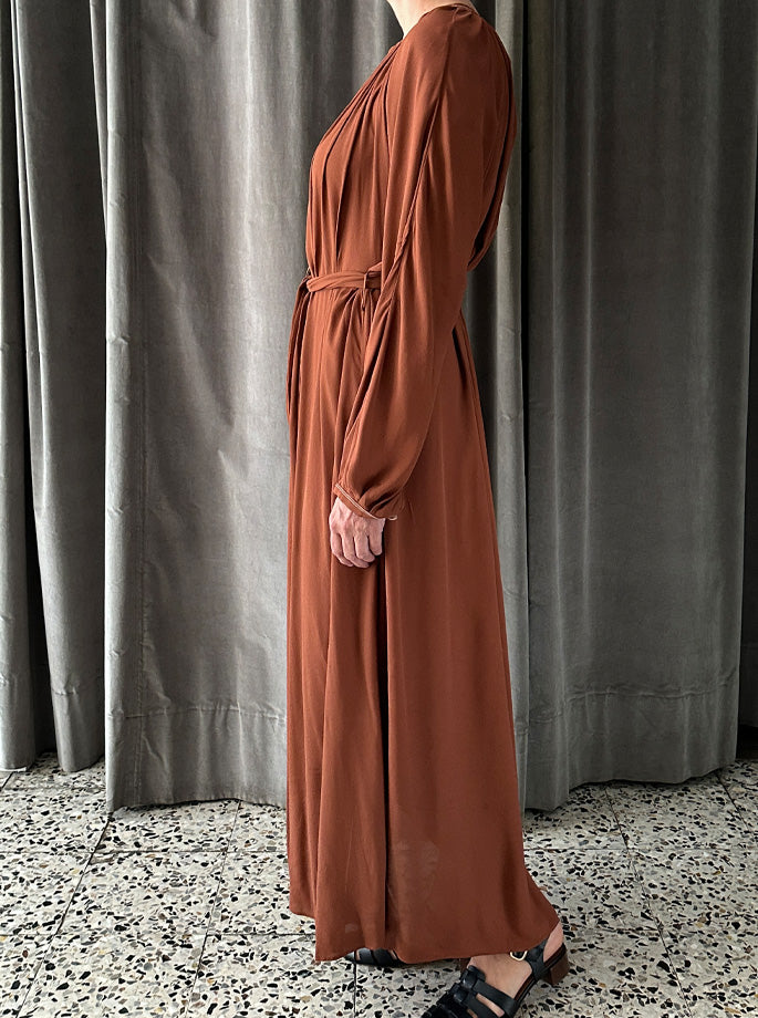 Forte Forte - Crepe de Chine Sash Dress Cameo