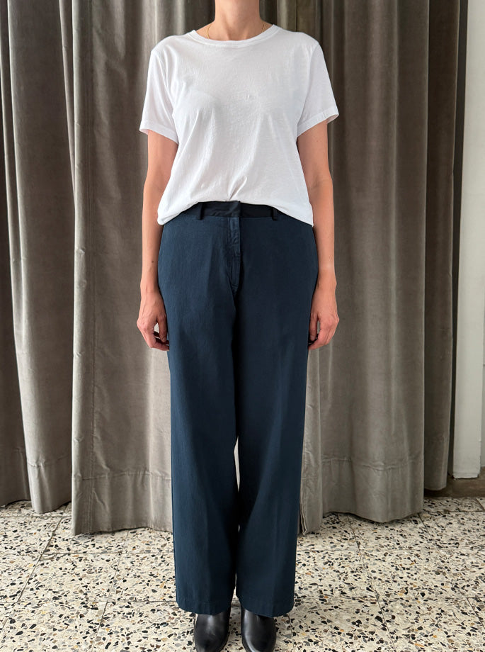 Forte Forte - My Pants Satin Belt Chino Notte