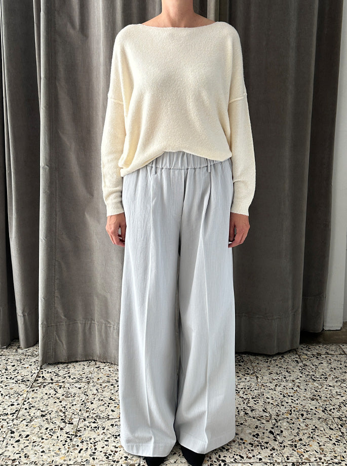 Forte Forte - My Pants Fluid Cotton Bull Regular Waist Gris