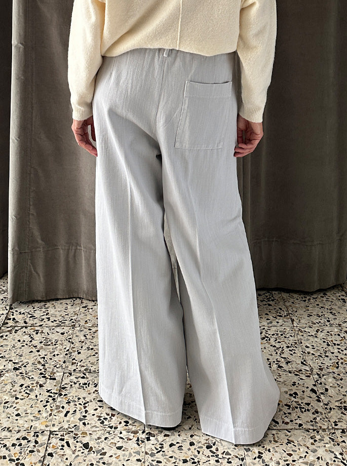 Forte Forte - My Pants Fluid Cotton Bull Regular Waist Gris