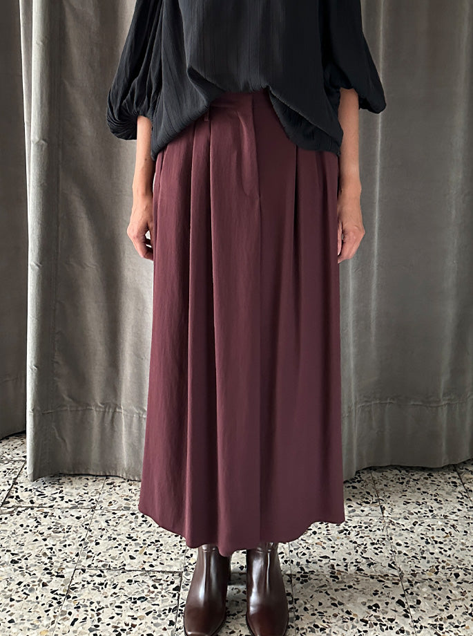 Forte Forte - My Skirt Midi Bordeaux