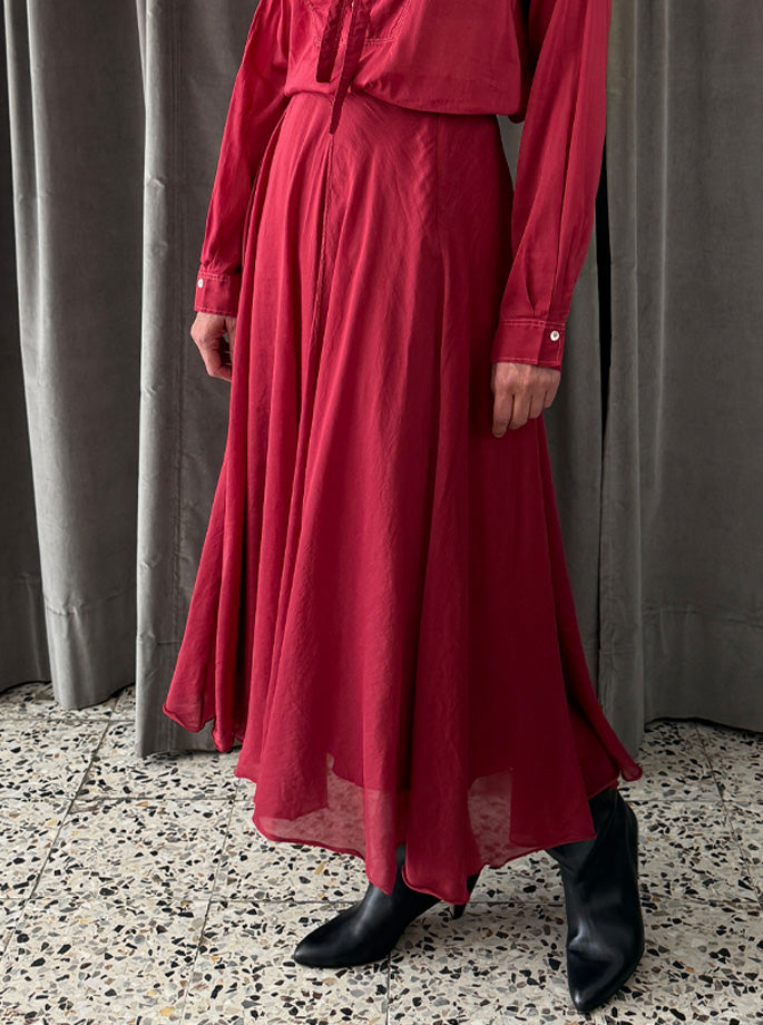 Forte Forte - My Skirt Flared Pomegranate